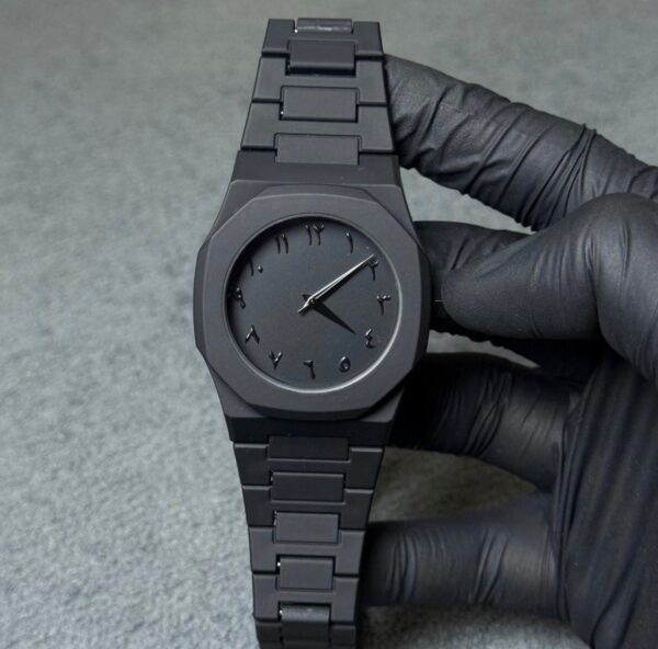 Orignal black arabic aura watch wit fiber material