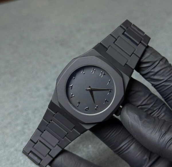 Orignal black arabic aura watch wit fiber material